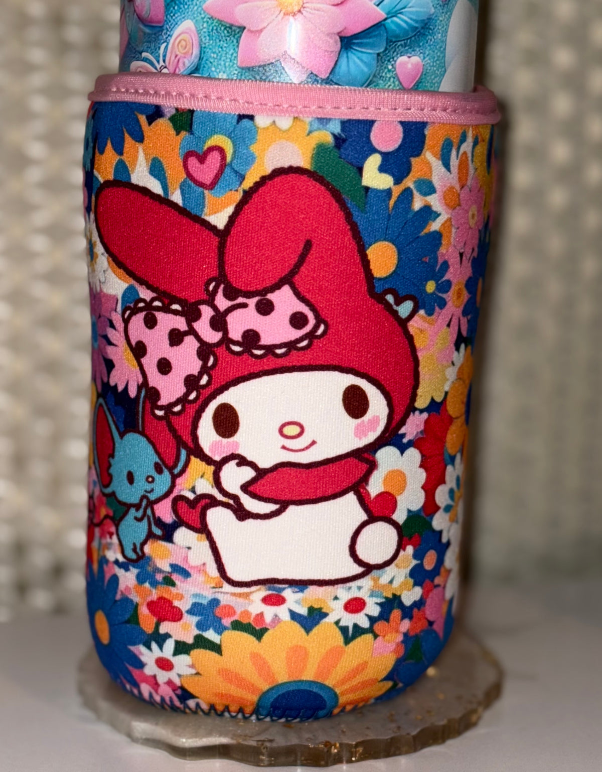 Floral Melody’s cup sleeves fits small