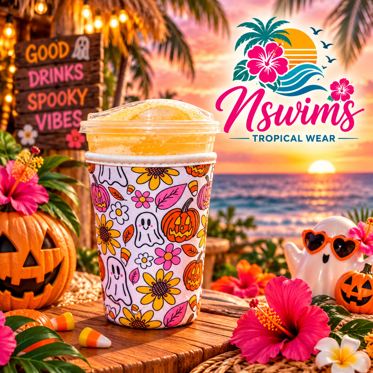 Halloween cup sleeve