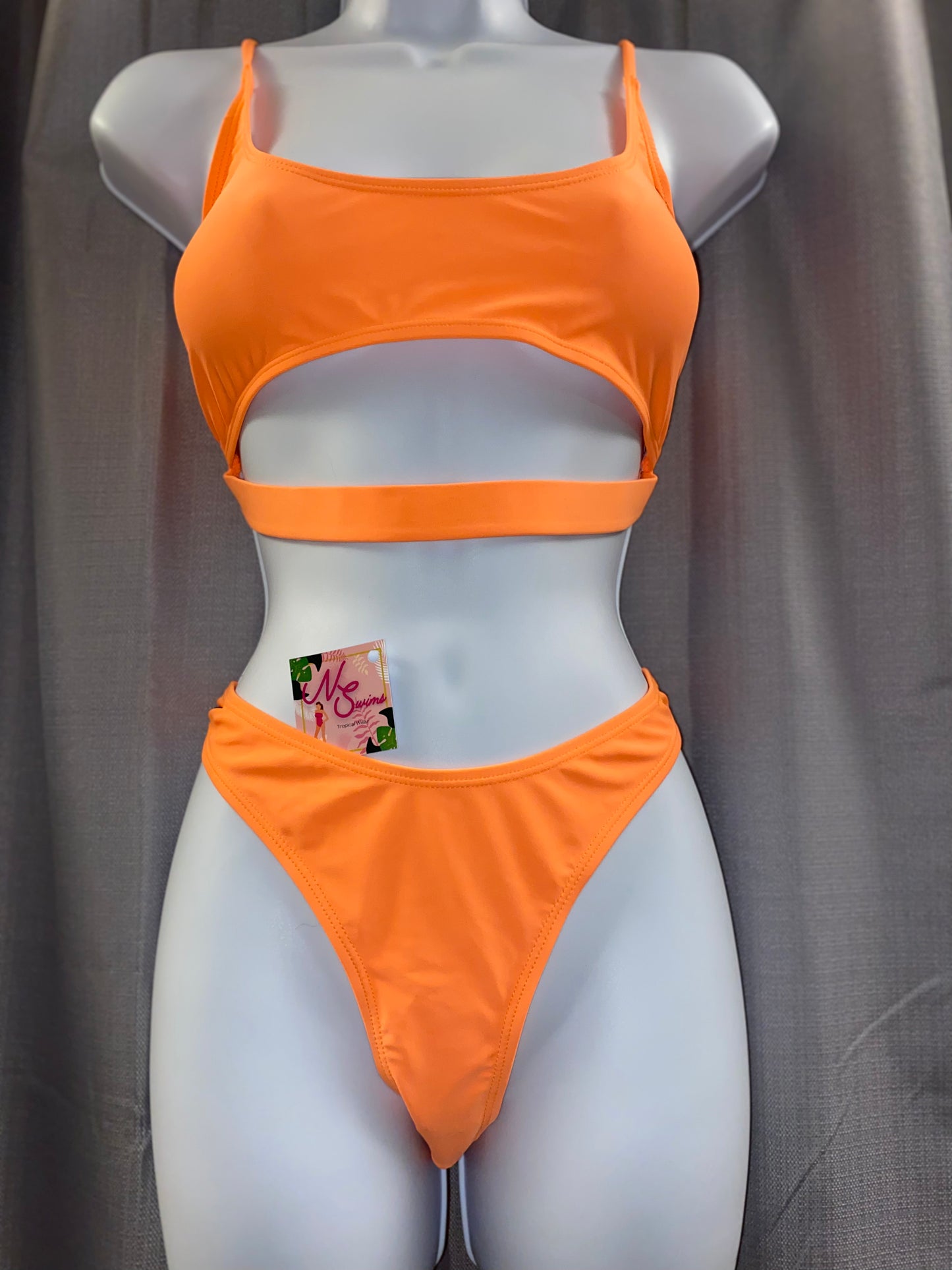 Orange bikini thong