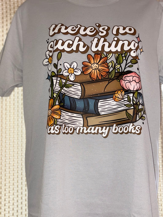Books and flowers shirt