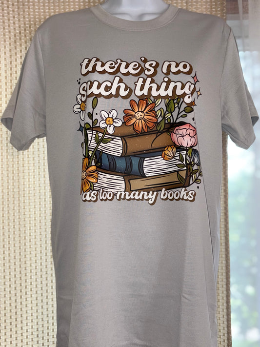 Books and flowers shirt