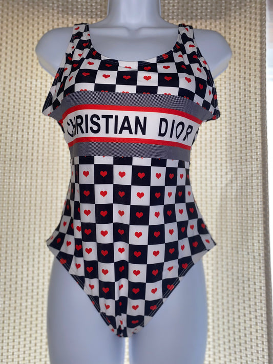 A Hearts one piece swimwear
