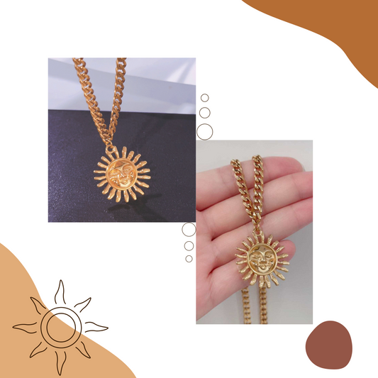 Summer vibes sunshine necklace
