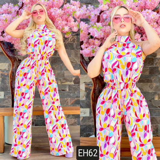 Spring vibes floral jumpsuit